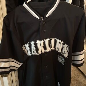 Marlins Black Baseball Jersey 24 Miguel Cabrera Large